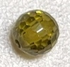 Cubic Zirconia 6mm Faceted Round Bead- Olive
