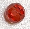 Cubic Zirconia 6mm Faceted Round Bead- Rust