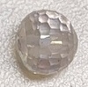Cubic Zirconia 8mm Faceted Round Bead- Clear