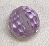 Cubic Zirconia 8mm Faceted Round Bead- Light Purple