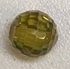 Cubic Zirconia 8mm Faceted Round Bead- Olive
