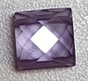Cubic Zirconia Square Bead- 2 Hole- Light Purple