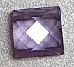 Cubic Zirconia Square Bead- 2 Hole- Light Purple