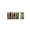 CzechMates 2-Hole Brick Bead - 3mm x 6mm - Grey Brown