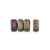 CzechMates 2-Hole Brick Bead - 3mm x 6mm - Matte Iris Brown