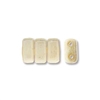 CzechMates 2-Hole Brick Bead - 3mm x 6mm - Opaque Luster Champagne