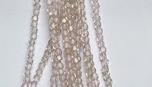 3mm Fire Polish Faceted Round- Faint Pink-Green Blend