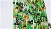 3mm Fire Polish Faceted Round- Green Earth Mix