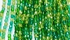 3mm Fire Polish Faceted Round- Green Mix