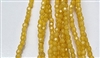 3mm Fire Polish Faceted Round- Milky Honey