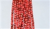 3mm Fire Polish Faceted Round- Opaque Bright Coral Celsian