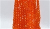 3mm Fire Polish Faceted Round- Pumpkin Orange