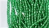 3mm Fire Polish Faceted Round- Spring Green