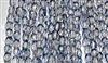 4mm Fire Polish Faceted Round- Clear Blue Luster