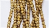 4mm Fire Polish Faceted Round- Ivory Picasso