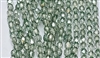4mm Fire Polish Faceted Round- Light Sage Silver Luster