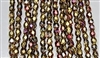 4mm Fire Polish Faceted Round- Metallic Golden Peacock