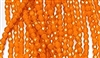 4mm Fire Polish Faceted Round- Milky Transparent Orange
