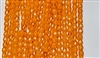 4mm Fire Polish Faceted Round- Milky Transparent Pumpkin Orange