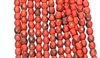 4mm Fire Polish Faceted Round- Matte Opaque Bright Coral Brown