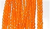 4mm Fire Polish Faceted Round- Matte Transparent Pumpkin Orange