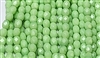 4mm Fire Polish Faceted Round- Opaque Mint Green