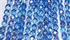6mm Fire Polish Faceted Round- Light Sapphire AB