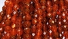 6mm Fire Polish Faceted Round- Opaque Terracotta-Hyacinth Blend