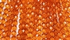 6mm Fire Polish Faceted Round- Pumpkin Orange