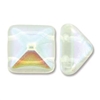 12mm Czech 2-hole Pyramid Bead- Crystal AB