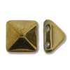 12mm Czech Pyramid Bead- Crystal Amber