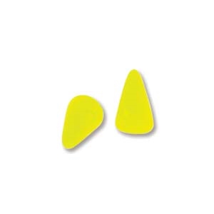 5 x 8mm Czech Pressed Glass Spike Bead- Neon Yellow