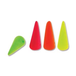 7 x 17mm Czech Pressed Glass Spike Bead- Neon Light Mix