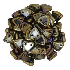 2 hole Triangle Beads-IRIS BROWN