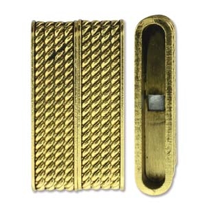 Brazilian Style Magnetic Clasp - 38mm x 20mm - Antique Gold