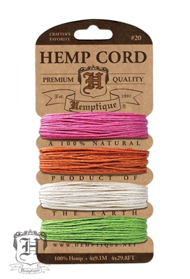 Hemptique Hemp Cord Set - 20# Test - Sizzle