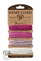 Hemptique Hemp Cord Set - 20# Test - Shades of Ruby