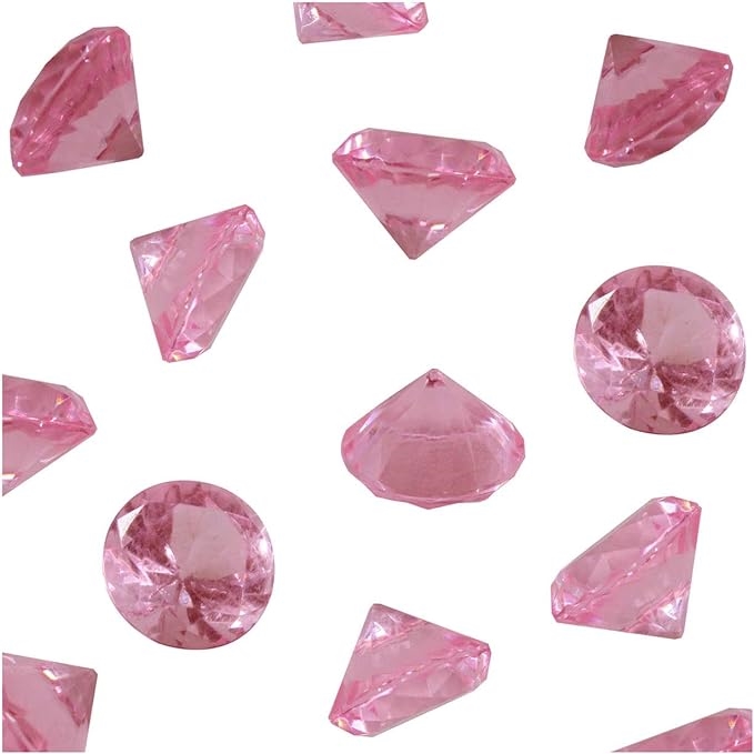 Diamond Ice- Acrylic Diamond Shaped fillers- 5.5MM PINK