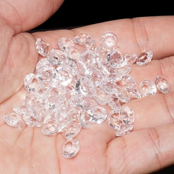 Diamond Ice- Acrylic Diamond Shaped fillers- 8MM CLEAR