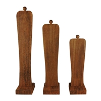 Wooden Freestanding Necklace Easel Display- 3 Piece set