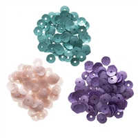 DariceÂ® Matte Sequins: Coral/Teal/Violet, 5mm, 0.15 grams