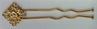 Fancy Filigree Hair Pin-Gold