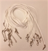 2mm White Flat Faux Suede Finished Necklace with extender - 18"