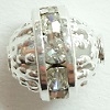 8mm One Row Filigree Bead Crystal/Silver