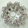 Swarovski Flowerette without center Stone-CRYSTAL/SILVER