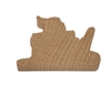 Flat Wood Shapes - 1/4" Thick - Santa