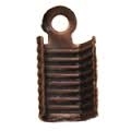4 x 13mm Ribbed Fold Over Ends