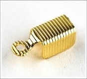 4 x 13mm Ribbed Fold Over Ends