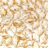 Matubo Gemduo- 2 hole- GOLD SPLASH CHALK