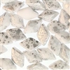 Matubo Gemduo- 2 hole- SILVER SPLASH CHALK
